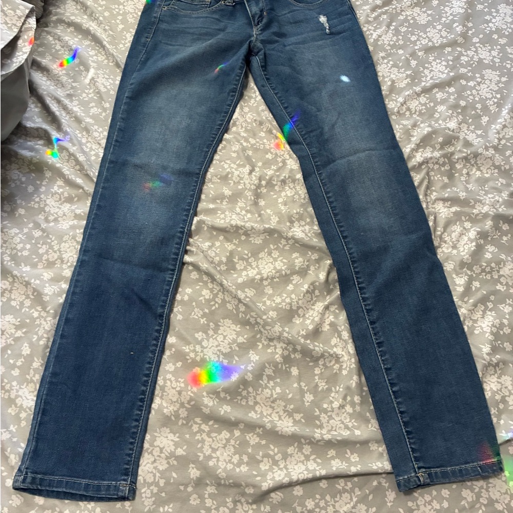 SO Women's Straight Leg Jeans - Dark Blue